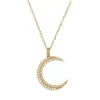 Best deal 😍 Moon & Meadow 14K Yellow Gold Diamond Crescent Moon Pendant Necklace, 16-20" 👏 -Moon Sales Store unnamed file 426