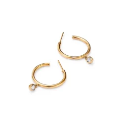 Cheapest 🤩 Moon & Meadow 14K Yellow Gold Blue Topaz Hoop Earrings - 100% Exclusive Blue/gold 🤩 -Moon Sales Store unnamed file 433