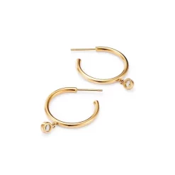 Cheapest 🤩 Moon & Meadow 14K Yellow Gold Blue Topaz Hoop Earrings - 100% Exclusive Blue/gold 🤩 -Moon Sales Store unnamed file 434