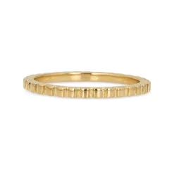 Best reviews of 👍 Moon & Meadow 14K Yellow Gold Ridged Stack Band 😀