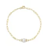 Outlet 🌟 Moon & Meadow 14K Yellow Gold Diamond Cultured Pearl & Diamond Paperclip Link Bracelet - 100% Exclusive White/gold 🛒 -Moon Sales Store unnamed file 457