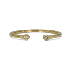 Buy 👏 Moon & Meadow 14K Yellow Gold Diamond Cuff Ring ⭐