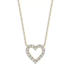 Budget 😉 Moon & Meadow 14K Yellow Gold Diamond Heart Pendant Necklace, 16-18" - 100% Exclusive 🔔
