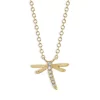 Best deal 🥰 Moon & Meadow 14K Yellow Gold Diamond Dragonfly Pendant Necklace, 16-18" - 100% Exclusive 🌟 -Moon Sales Store unnamed file 502