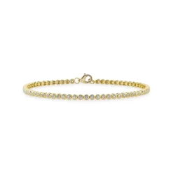 Best Pirce ✔️ Moon & Meadow 14K Yellow Gold Diamond Mini Bezel Tennis Bracelet - 100% Exclusive 🔔