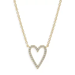 Wholesale 🎁 Moon & Meadow 14K Yellow Gold Diamond Open Heart Pendant Necklace, 18" - 100% Exclusive ⌛