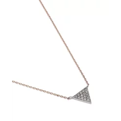 Deals ✨ Moon & Meadow 14K White & Rose Gold Diamond Triangle Pendant Necklace, 18" Rose Gold/white ✔️ -Moon Sales Store unnamed file 511