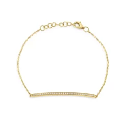Buy 🔥 Moon & Meadow 14K Yellow Gold Diamond Bar Bracelet - 100% Exclusive 🤩