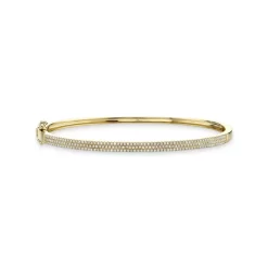 Top 10 🛒 Moon & Meadow 14K Yellow Gold Diamond Pavé Bangle Bracelet - 100% Exclusive 🥰