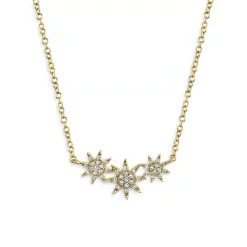 Brand new 💯 Moon & Meadow Diamond Star Pendant Necklace In 14K Yellow Gold, 0.09 Ct. T.w. - 100% Exclusive 😀