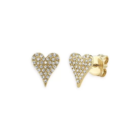 Hot Sale 😉 Moon & Meadow 14K Yellow Gold Diamond Pavé Heart Stud Earrings - 100% Exclusive 🥰 3 Hot Sale 😉 Moon & Meadow 14K Yellow Gold Diamond Pavé Heart Stud Earrings - 100% Exclusive 🥰