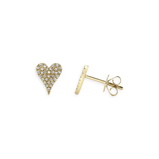 Hot Sale 😉 Moon & Meadow 14K Yellow Gold Diamond Pavé Heart Stud Earrings - 100% Exclusive 🥰 4 Hot Sale 😉 Moon & Meadow 14K Yellow Gold Diamond Pavé Heart Stud Earrings - 100% Exclusive 🥰 - Image 2
