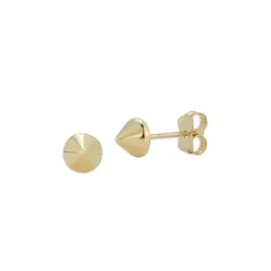 New 🔔 Moon & Meadow 14K Yellow Gold Pyramid Stud Earrings 😍