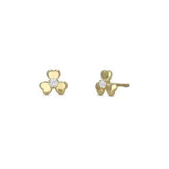 Best reviews of 🎁 Moon & Meadow 14K Yellow Gold Diamond Clover Stud Earrings 👏