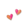 Brand new 👏 Moon & Meadow 14K Yellow Gold Enamel Heart Stud Earrings - 100% Exclusive Pink/orange 😀 -Moon Sales Store unnamed file 582