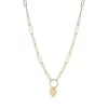 Coupon 🔔 Moon & Meadow 14K Yellow Gold Heart Pendant Link Necklace, 17" - 100% Exclusive ⌛ -Moon Sales Store unnamed file 587