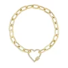 Budget 🤩 Moon & Meadow 14K Yellow Gold Diamond Pavé Heart Link Bracelet - 100% Exclusive 😀 -Moon Sales Store unnamed file 602