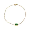 Outlet 🤩 Moon & Meadow 14K Yellow Gold Emerald Bezel Link Bracelet Green/gold 🎁 -Moon Sales Store unnamed file 604