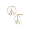 Hot Sale 🧨 Moon & Meadow 14K Yellow Gold Peace Sign Stud Earrings ✔️ -Moon Sales Store unnamed file 605
