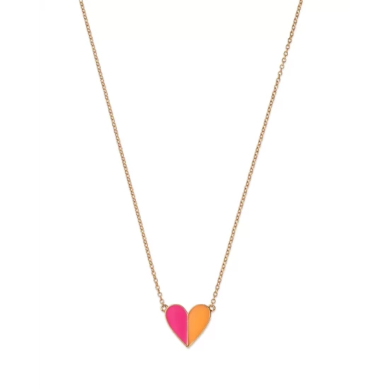 Budget 🤩 Moon & Meadow 14K Yellow Gold Enamel Heart Necklace, 15" - 100% Exclusive Pink/orange 🔔 3 Budget 🤩 Moon & Meadow 14K Yellow Gold Enamel Heart Necklace, 15" - 100% Exclusive Pink/orange 🔔