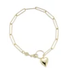Cheap 👍 Moon & Meadow 14K Yellow Gold Heart Link Bracelet - 100% Exclusive 🥰 -Moon Sales Store unnamed file 619