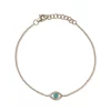 Budget 🧨 Moon & Meadow 14K Yellow Gold Kate Turquoise & Diamond Evil Eye Chain Bracelet ❤️ -Moon Sales Store unnamed file 620