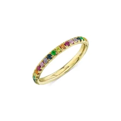 Buy 🔥 Moon & Meadow Rainbow Sapphire, Emerald & Ruby Ring In 14K Yellow Gold - 100% Exclusive 🥰