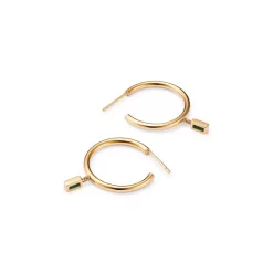 Budget 😀 Moon & Meadow 14K Yellow Gold Turquoise Hoop Earrings - 100% Exclusive Turquoise/gold 🥰 -Moon Sales Store unnamed file 630