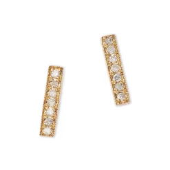 Top 10 👍 Moon & Meadow 14K Yellow Gold Diamond Bar Stud Earrings 👍