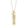 Outlet 😀 Moon & Meadow 14K Yellow Gold Diamond Love 🦮 Dog Tag & Heart Pendant Necklace, 16-18" 🤩 -Moon Sales Store unnamed file 640