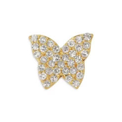 Budget 🎉 Moon & Meadow 14K Yellow Gold Diamond Pavé Butterfly Single Stud Earring 🧨