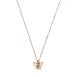 Deals 🥰 Moon & Meadow 14K Yellow Gold Blue Topaz Butterfly Pendant Necklace, 15-16" 🔥
