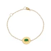 Best Sale 🔥 Moon & Meadow 14K Yellow Gold Emerald Disc Link Bracelet Green/gold 🎉 -Moon Sales Store unnamed file 667