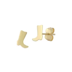 Budget 🌟 Moon & Meadow Bloomingdale's Cowboy 🥾 Boots Stud Earrings In 14K Yellow Gold - 100% Exclusive 🥰