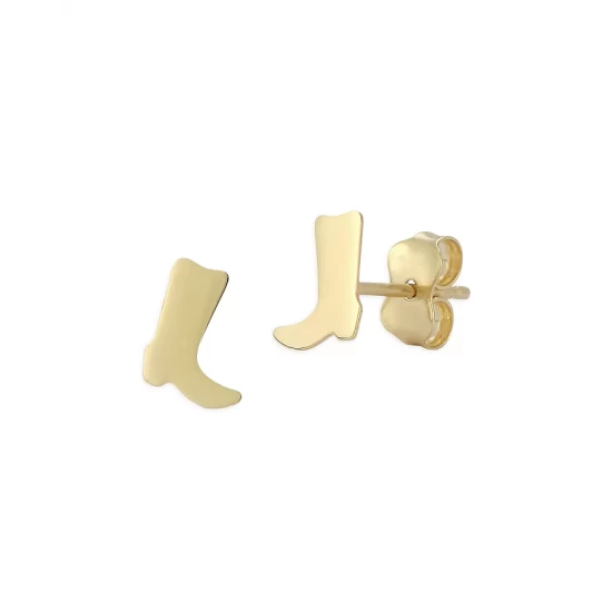 Budget 🌟 Moon & Meadow Bloomingdale's Cowboy 🥾 Boots Stud Earrings In 14K Yellow Gold - 100% Exclusive 🥰 3 Budget 🌟 Moon & Meadow Bloomingdale's Cowboy 🥾 Boots Stud Earrings In 14K Yellow Gold - 100% Exclusive 🥰