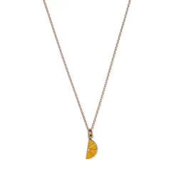 Best deal 👍 Moon & Meadow 14K Yellow Gold Enamel Lemon Wedge Pendant Necklace, 15-16" Yellow/gold 😍
