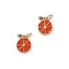 Outlet 🤩 Moon & Meadow 14K Yellow Gold Enamel Orange Fruit Stud Earrings Orange/gold ✨ -Moon Sales Store unnamed file 687