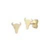 New 🤩 Moon & Meadow Bloomingdale's Longhorn Stud Earrings In 14K Yellow Gold - 100% Exclusive 🔔 -Moon Sales Store unnamed file 691