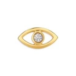 Best reviews of ✨ Moon & Meadow 14K Yellow Gold Diamond Evil Eye Single Stud Earring 🎉