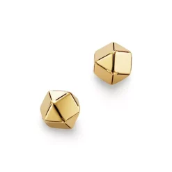 Brand new 🛒 Moon & Meadow Geometric Ball Stud Earrings In 14K Yellow Gold - 100% Exclusive 🎁