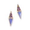 Budget 🤩 Moon & Meadow 14K Yellow Gold Amethyst & Enamel Spike Stud Earrings Purple/gold 👍 -Moon Sales Store unnamed file 705