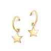 Brand new 🎁 Moon & Meadow 14K Yellow Gold Small Dangling Star Hoop Earrings - 100% Exclusive 🎁 -Moon Sales Store unnamed file 710