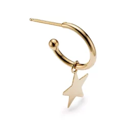 Brand new 🎁 Moon & Meadow 14K Yellow Gold Small Dangling Star Hoop Earrings - 100% Exclusive 🎁 -Moon Sales Store unnamed file 713