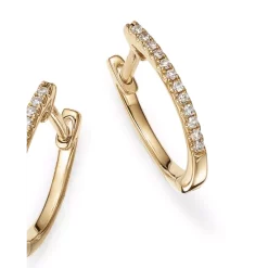 Budget 😍 Moon & Meadow 14K Yellow Gold Diamond Medium Huggie Hoop Earrings - 100% Exclusive 🥰 -Moon Sales Store unnamed file 81