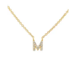 Best Sale ✔️ Moon & Meadow 14K Yellow Gold Diamond Initial Pendant Necklace, 18" - 100% Exclusive 🌟 -Moon Sales Store unnamed file 93