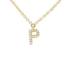 Best Sale ✔️ Moon & Meadow 14K Yellow Gold Diamond Initial Pendant Necklace, 18" - 100% Exclusive 🌟 -Moon Sales Store unnamed file 94