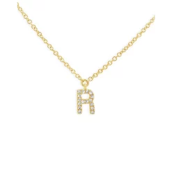 Best Sale ✔️ Moon & Meadow 14K Yellow Gold Diamond Initial Pendant Necklace, 18" - 100% Exclusive 🌟 -Moon Sales Store unnamed file 95